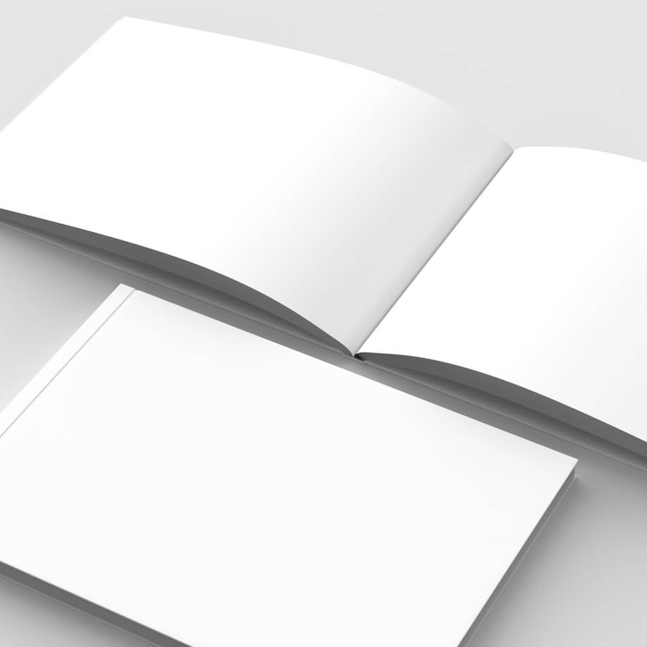 Spectrum Packaging White Brochures Opened on Gray Background Thumbnail