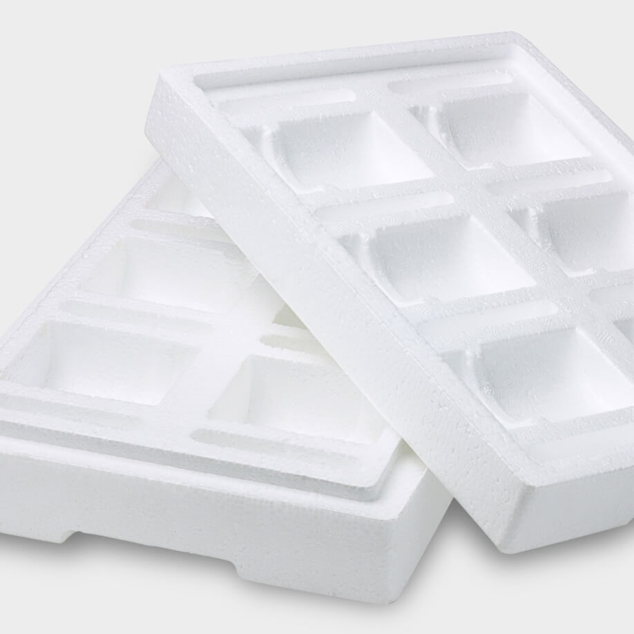 Spectrum Packaging White Industrial Packaging Tray on Gray Background Thumbnail